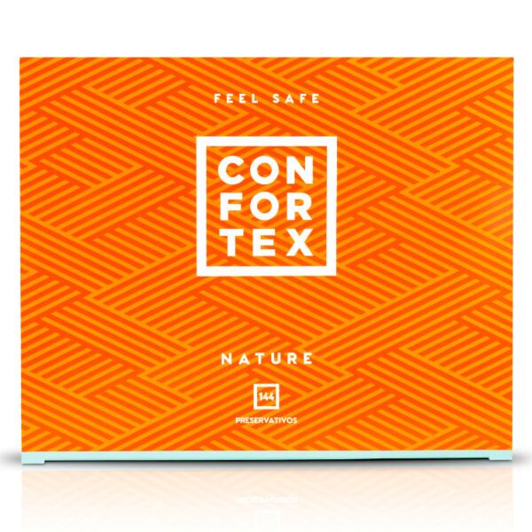 Pakkaus, jossa on 144 Confortex Nature -kondomia