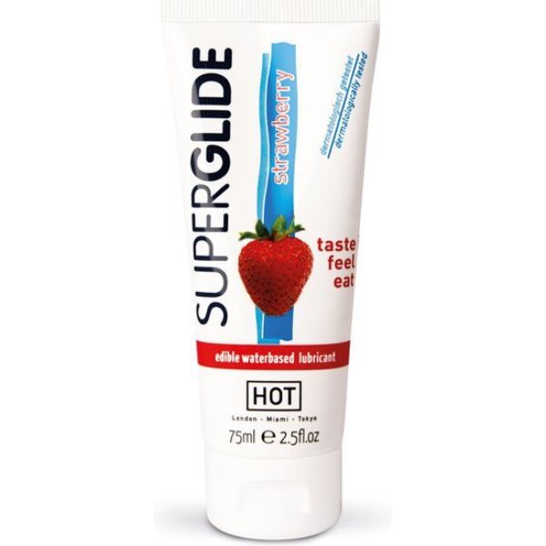 HOT Superglide syötävä liukuvoide 75 ml, saatavilla viidessä maussa
