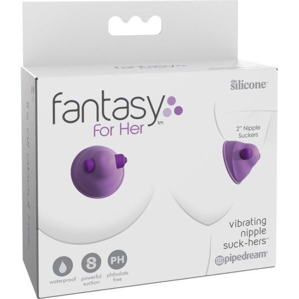 Nännistimulaattori Fantasy For Her Vibrating Nipple Suck-Hers silikonikuppeineen