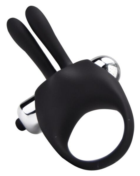Silikoninen värisevä penisrengas Loving Joy Rabbit Cock Ring luodin ja kaniininkorvien kanssa