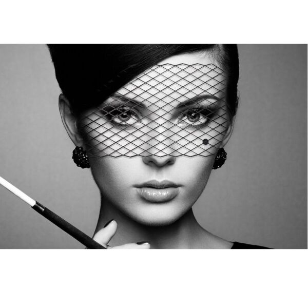 Musta vinyylinaamio Bijoux Indiscrets Mask Louise
