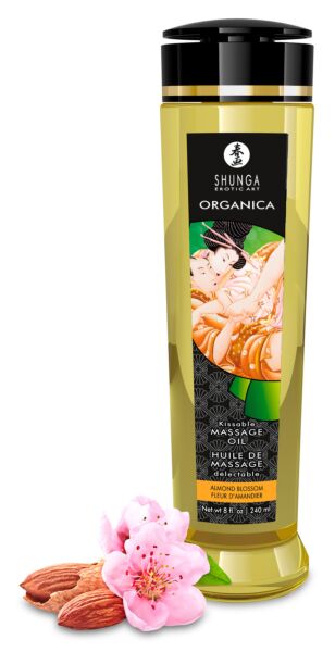 Shunga Almond Blossom -hierontaöljyn 240 ml:n pullo