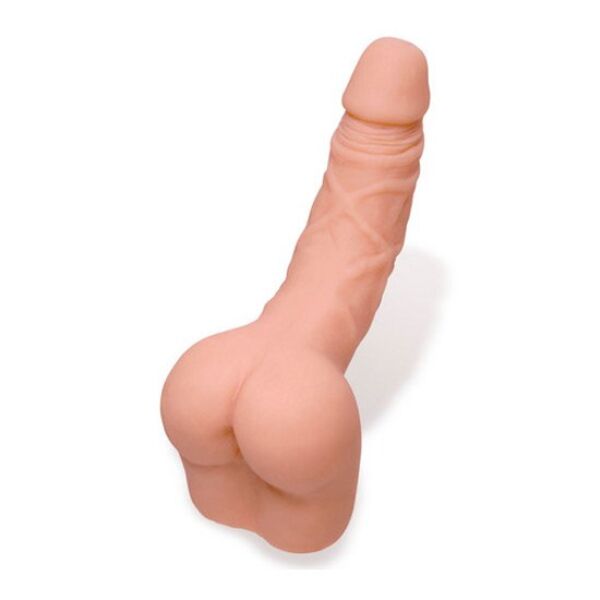 Masturbaattori Pipedream Extreme Toyz Penis and Ass All in One, jossa pakarat ja integroitu penis
