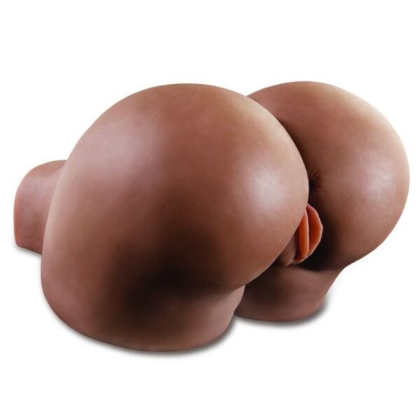 Torso-masturbaattori Pipedream Extreme Toyz Fuck Me Silly, tumma ihonväri, emätin ja pakarat