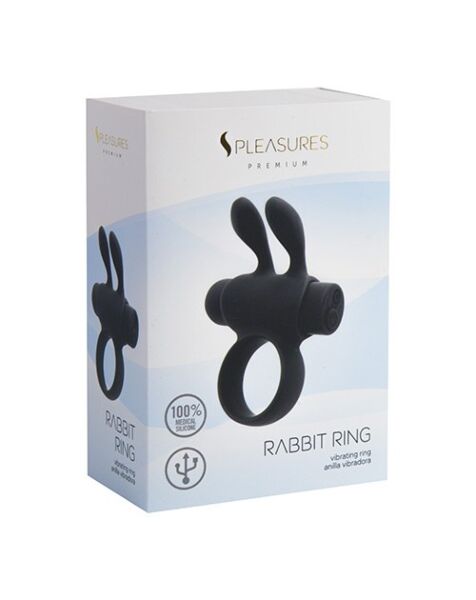Värisevä penisrengas S Pleasures Rabbit Ring Rechargeable luoteineen