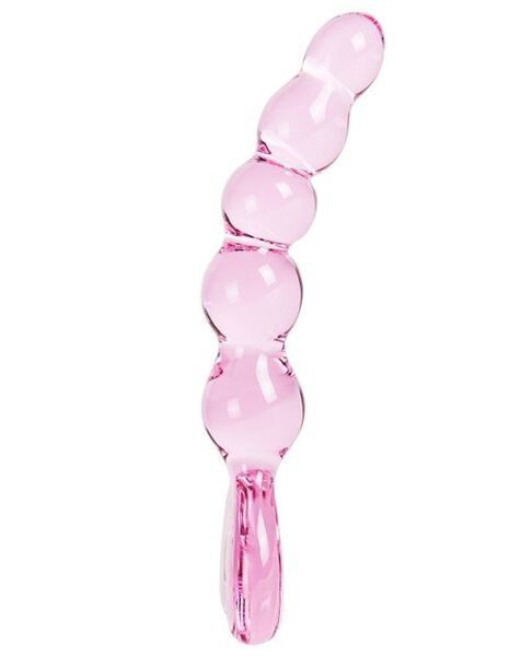 S Pleasures Crystal Aphrodite -nystyrädildo, läpinäkyvän vaaleanpunainen, sydämenmuotoinen kanta