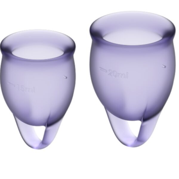 Satisfyer Feel Confident -kuukautiskupit, 15 ja 20 ml