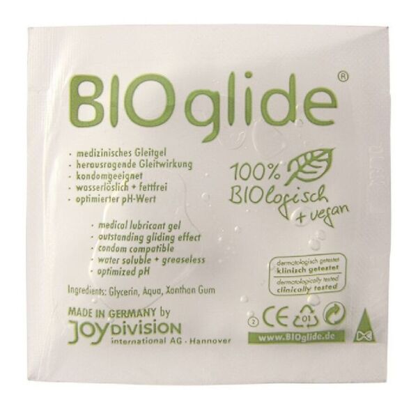 Joydivision BIOglide vesipohjaisen liukuvoiteen 3 ml:n kerta-annos
