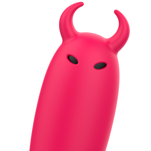 Luotivibraattori Intense Fun Scarlet 9,3 cm, sarvilla ja haarukkamaisella hännällä