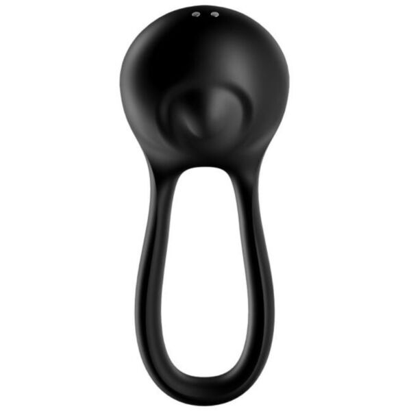 Värähtelevä penisrengas Satisfyer Majestic Duo mustana