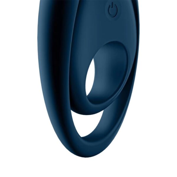 Värisevä penisrengas Satisfyer Glorious Duo tummansinisenä