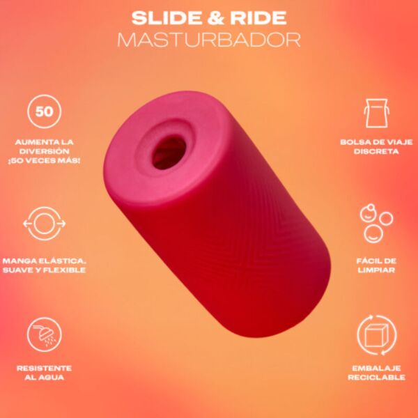 Vaaleanpunainen Durex Slide & Ride -masturbaattori