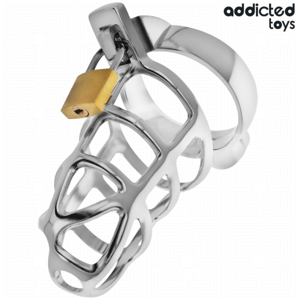 Siveyshäkki Addicted Toys Silver Lock, tyvirengas, lukko ja avaimet