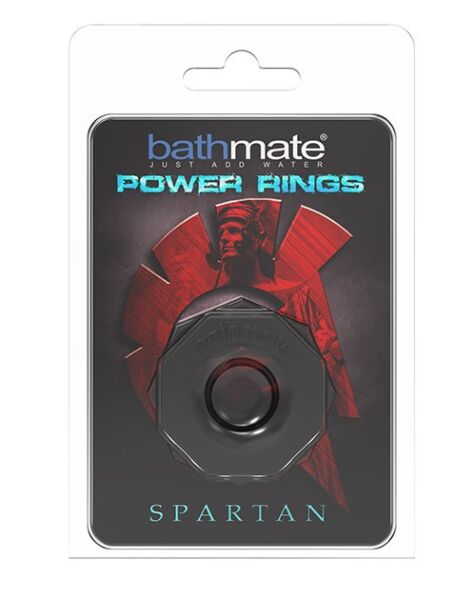 Musta, kahdeksankulmainen Bathmate Power Ring Spartan -penisrengas