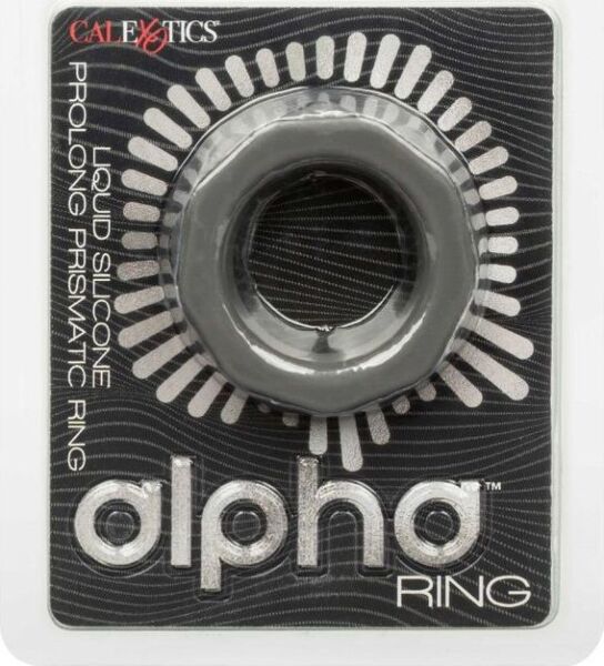 CalExotics Alpha Prolong Prismatic Ring -penisrengas harmaasta silikonista