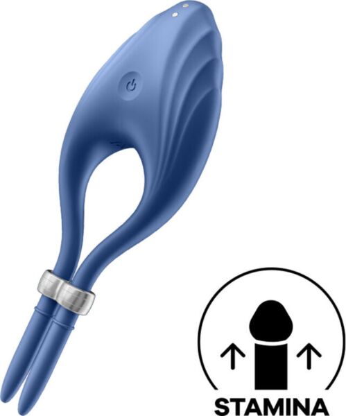 Satisfyer Duelist -penisrengas ja sen kolmionmuotoinen klitoriskiihotin