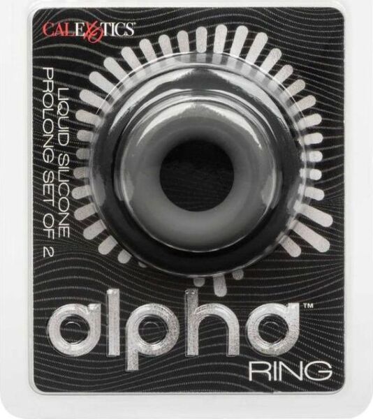 CalExotics Alpha Prolong Set of 2 -setin kaksi silikonista penisrengasta
