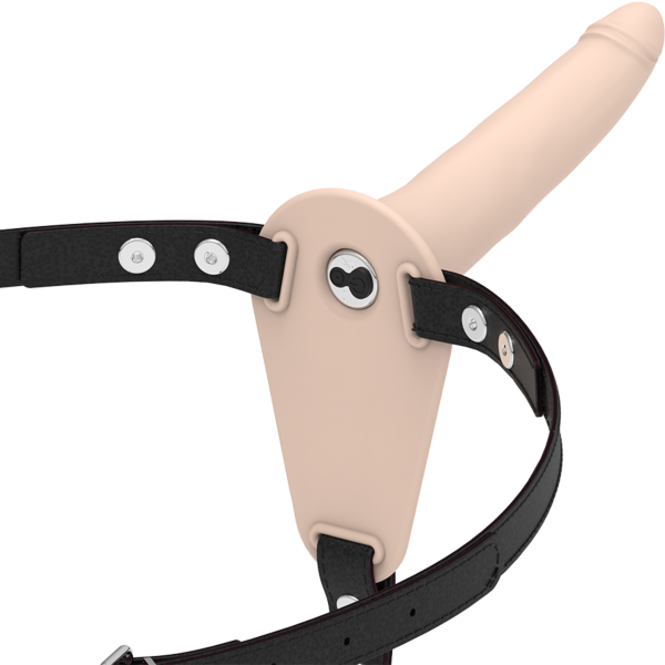 Strap-on-valjaat vibraattorilla Fetish Submissive 15 cm, silikonia, joustava vyö