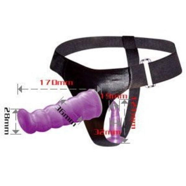 Baile Gpoint strap-on-valjaat, pikkuhousut ja kaksi dildoa kaksoispenetraatioon