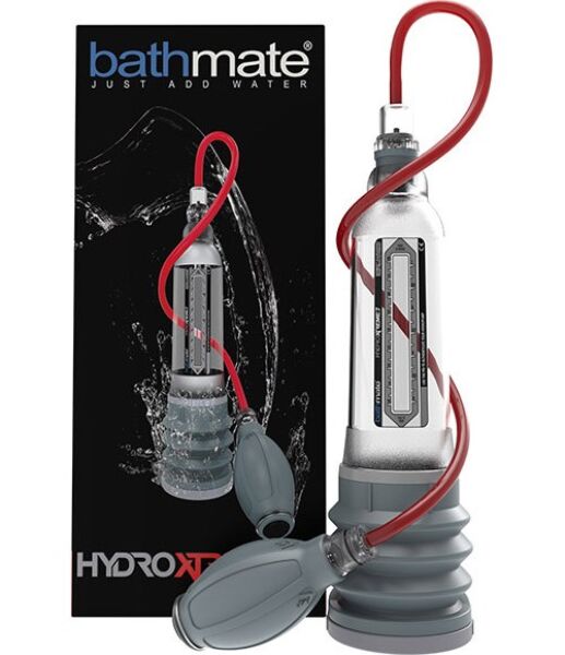 Läpinäkyvä Bathmate Hydroxtreme 7 -penispumppu käsipumppuineen