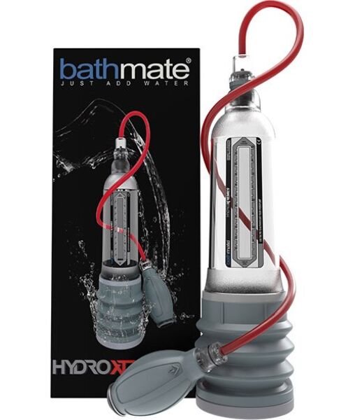 Bathmate HydroXtreme 9 -penispumppu, läpinäkyvä, pumppupallon kanssa
