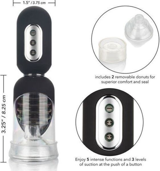 CalExotics Get Hard Head Pump Set -penispumppu sylintereineen ja vaihdettavine renkaineen