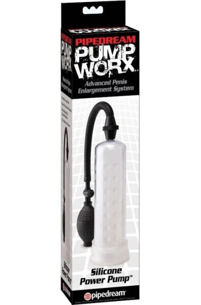 Pump Worx -erektiopumppu silikonista, kirkas sylinteri