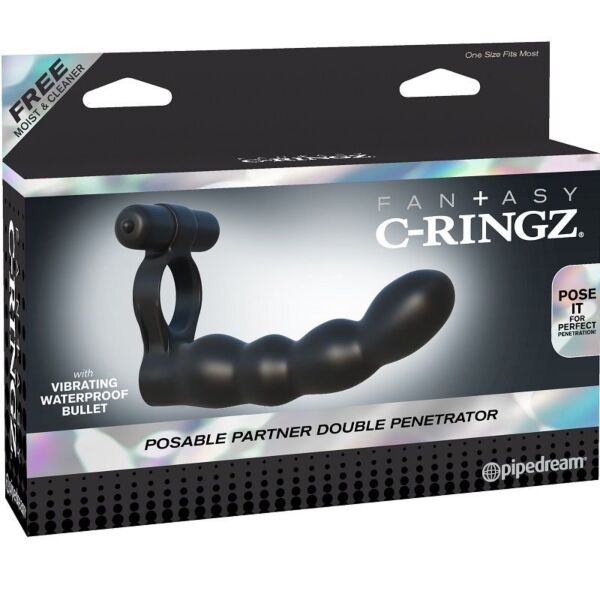 Pipedream Fantasy C-Ringz Doble Penetración -penisrengas ja sen taipuisa stimulaattori