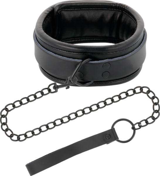Musta Darkness Black Necklace with Chain -ryhtikaulapanta ja ketjutalutin