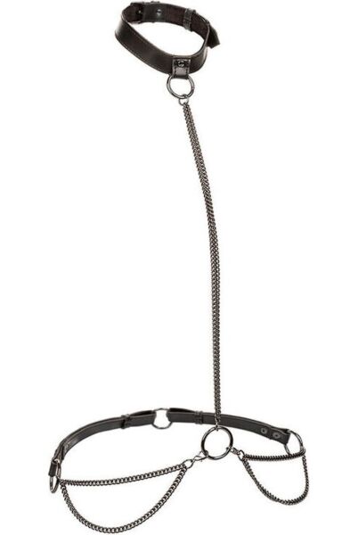 Calexotics Euphoria Plus Size Halter -ketjuvaljaat, jotka muuntuvat kaulapannaksi ja taluttimeksi
