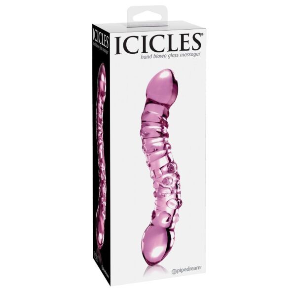 Pipedream Icicles N. 55 -lasidildo, jossa on kaksi päätä