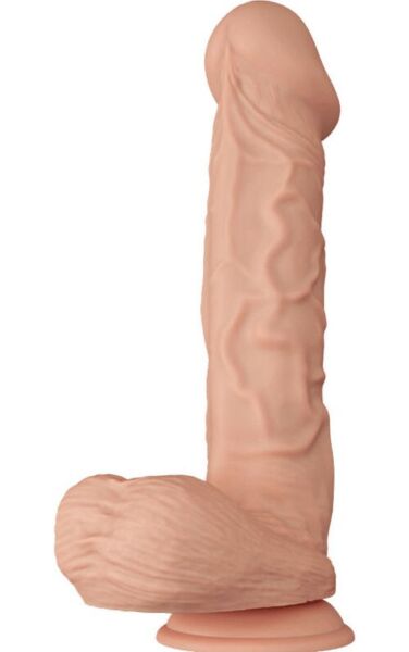 Ihonvärinen realistinen Baile Beautiful Encounter 26 cm -dildo, jossa on kivekset ja imukuppipohja
