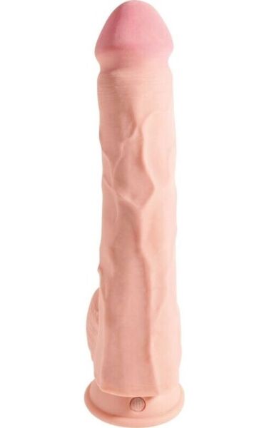 Pipedreamin King Cock Plus -dildo, kolmen tiheyden rakenne ja kivekset