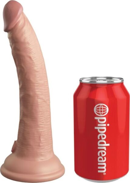 Realistinen värisevä King Cock Elite -dildo kaukosäätimellä ja imukuppipohjalla