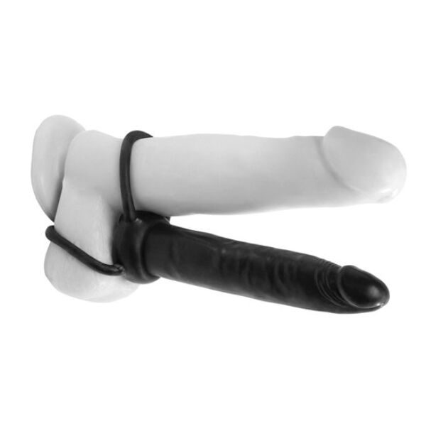 Pipedream Anal Fantasy Double Trouble -strap-on-valjaat kaksoispenetraatioon, dildo ja kaksi rengasta