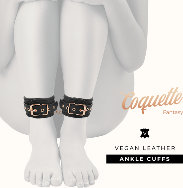 Pehmustetut Coquette Chic Desire Fantasy -bondagerannekkeet soljilla ja yhdyskappaleella