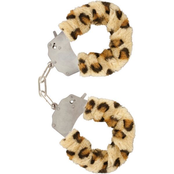ToyJoy Furry Fun Cuffs -käsiraudat, synteettisellä turkiksella vuoratut ja ketjulla yhdistetyt