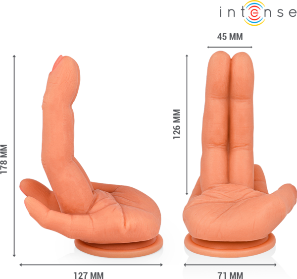 Kädenmuotoinen Intense Leela G-pistedildo, jossa on imukuppipohja