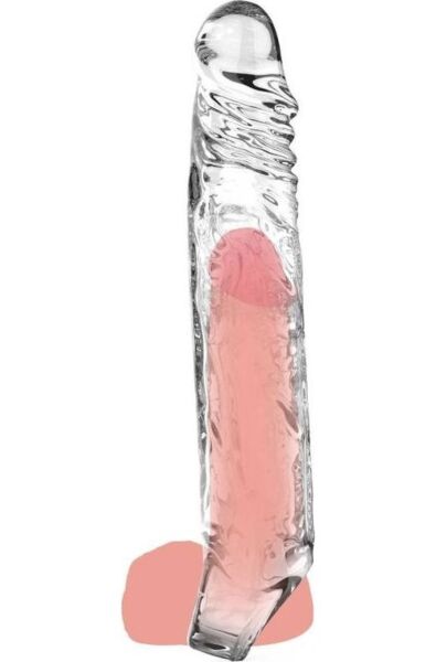 ToyJoy Get Real Extension Sleeve XL -penisjatke, läpinäkyvä, 22,5 cm