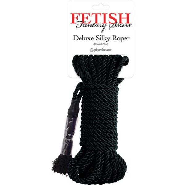 Musta bondageköysi Pipedream Black Deluxe Silk Rope