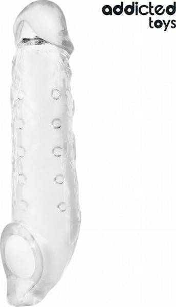 Läpinäkyvä Addicted Toys M 27 cm -penisholkki