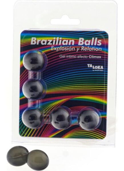 5 Diverty Sex Brazilian Balls Clímax -palloa pakkauksessa