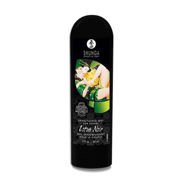 Shunga Lotus Noir herkistävä geeli 60 ml:n pakkauksessa