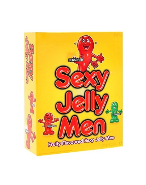 Spencer & Fleetwood Sexy Jelly Men -viinikumit, jotka esittävät ukkoa, jolla on penis