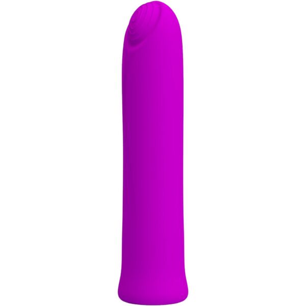 Violetti minivibraattori Pretty Love Curtis, pinnassa samankeskisiä ympyröitä