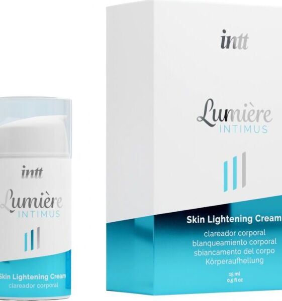INTT Lumière Intimus vaalentava voide 15 ml:n pakkauksessa