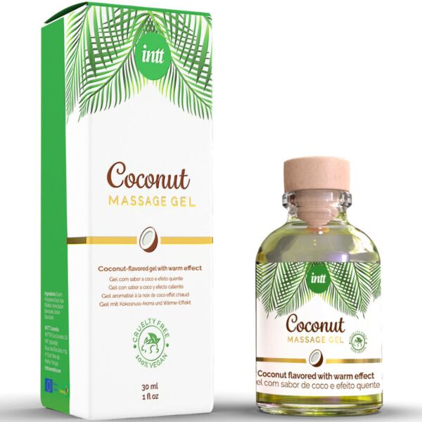 INTT Massage Gel Vegan Coconut -hierontageelin 30 ml:n pakkaus