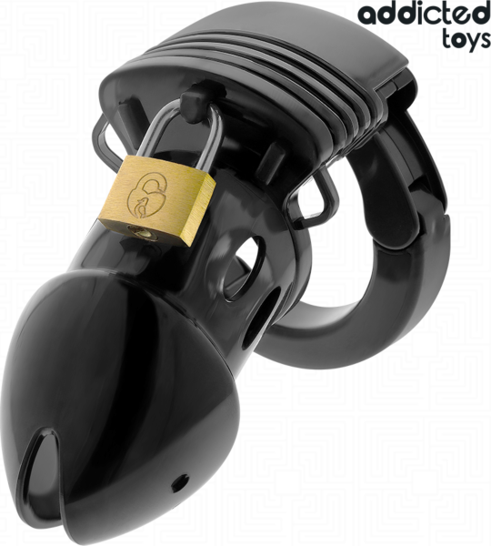 Addicted Toys Locked 7,5 cm -siveyshäkki, tyvirengas, lukko ja avaimet