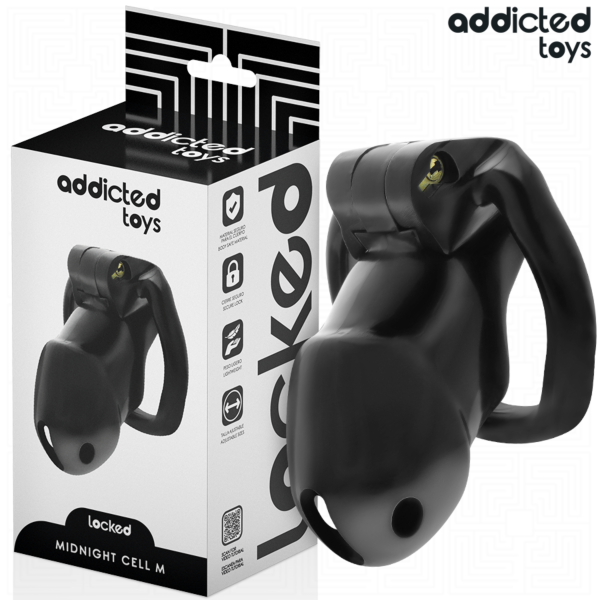 Siveyshäkki Addicted Toys Locked Mindnight Cell renkaineen ja avaimineen