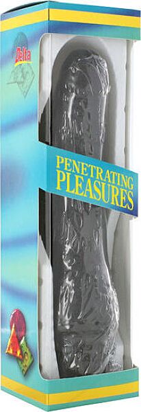 Realistinen vibraattori Seven Creations P-Shape 20 cm, musta penis